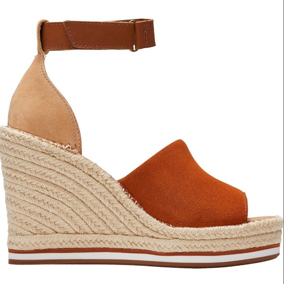 Toms Shoes - NWOT Toms marisol peep toe wedge sandal